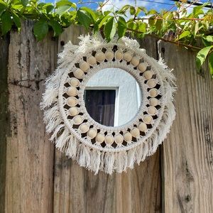 Handmade small Macrame round wall hanging